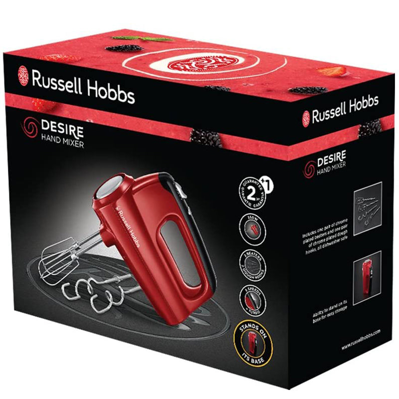 Russell Hobbs Hand Mixer Desire, Red - Medaid