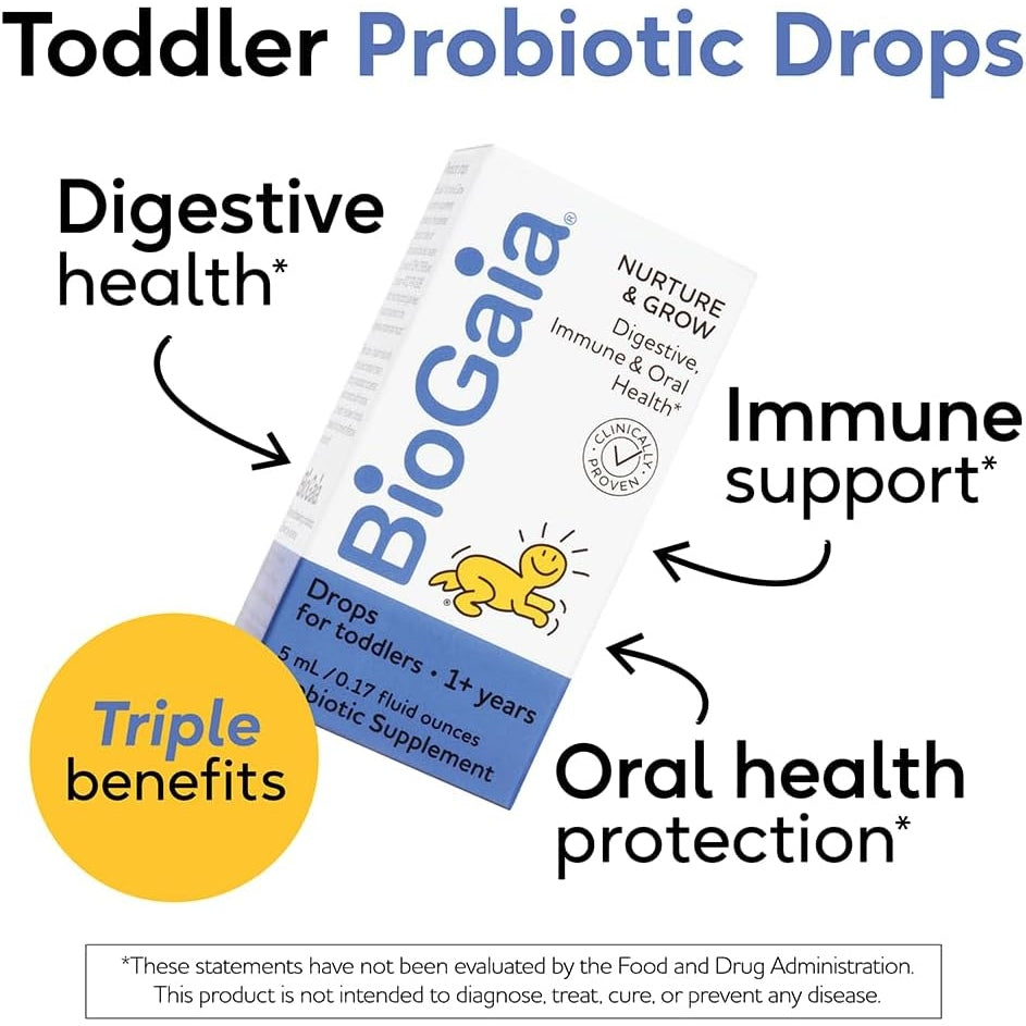 BioGaia Nurture & Grow Toddler Probiotic | Ages 1+ | 25-Day Supply - Medaid