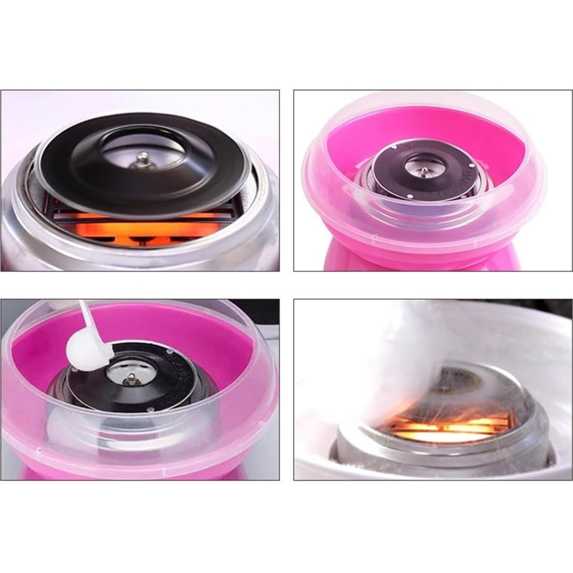 Cotton Candy Machine 450W Mini Electric Maker, DIY Sugar Floss Machine, Suitable for Parties, Cookouts or Just a Special Surprise | Pink - Medaid