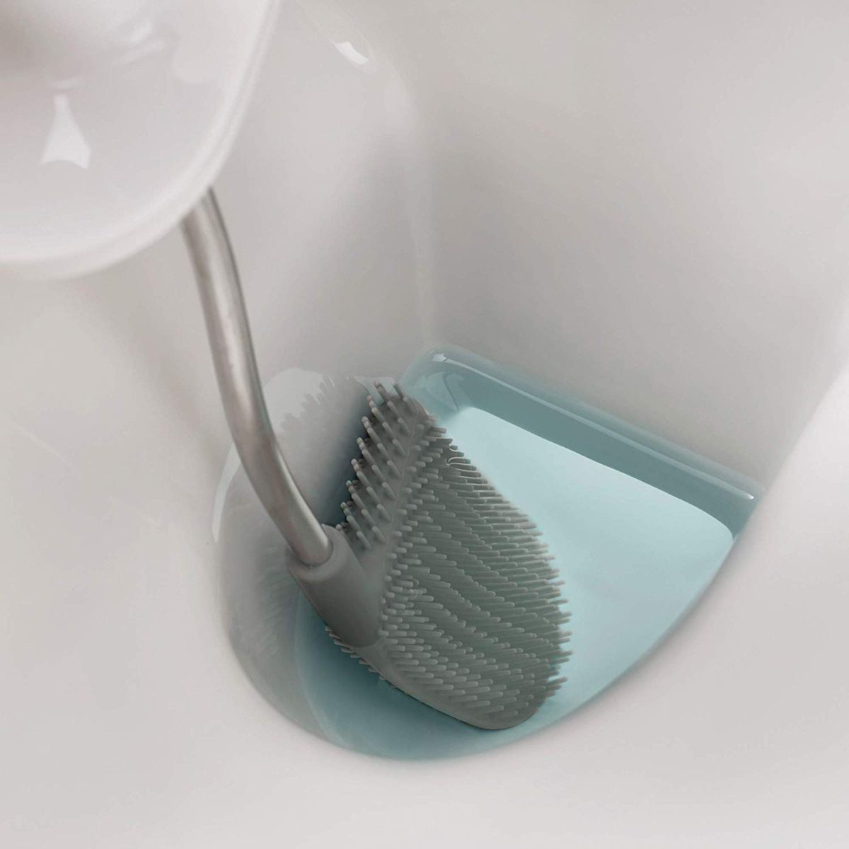 Joseph Joseph EasyStore Butler Toilet Paper Holder Stand and Flex Toilet Brush with Shelf and Drawer, Stainless Steel - Medaid