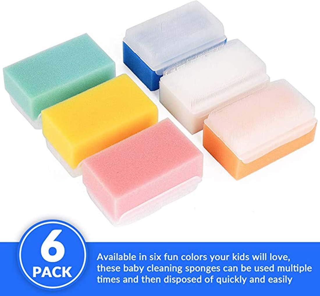 Starthi Sensory Brush- Sensory Processing Disorder and Autism Therapressure Therapy Brush Sponge Brush Surgical Hands Scrub Bristle Brushes (6 Pack)(Random Color) - Medaid