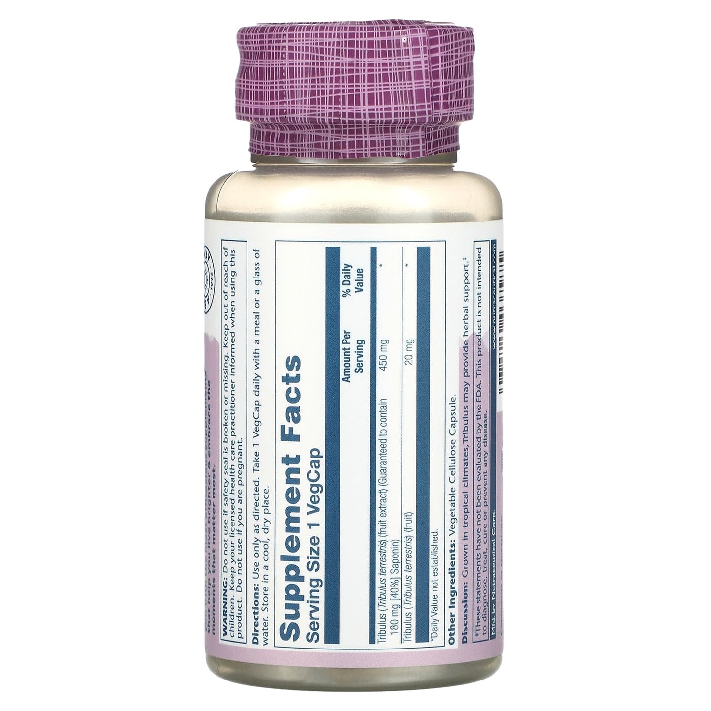 Solaray, Tribulus, 450 mg, 60 VegCaps - Medaid