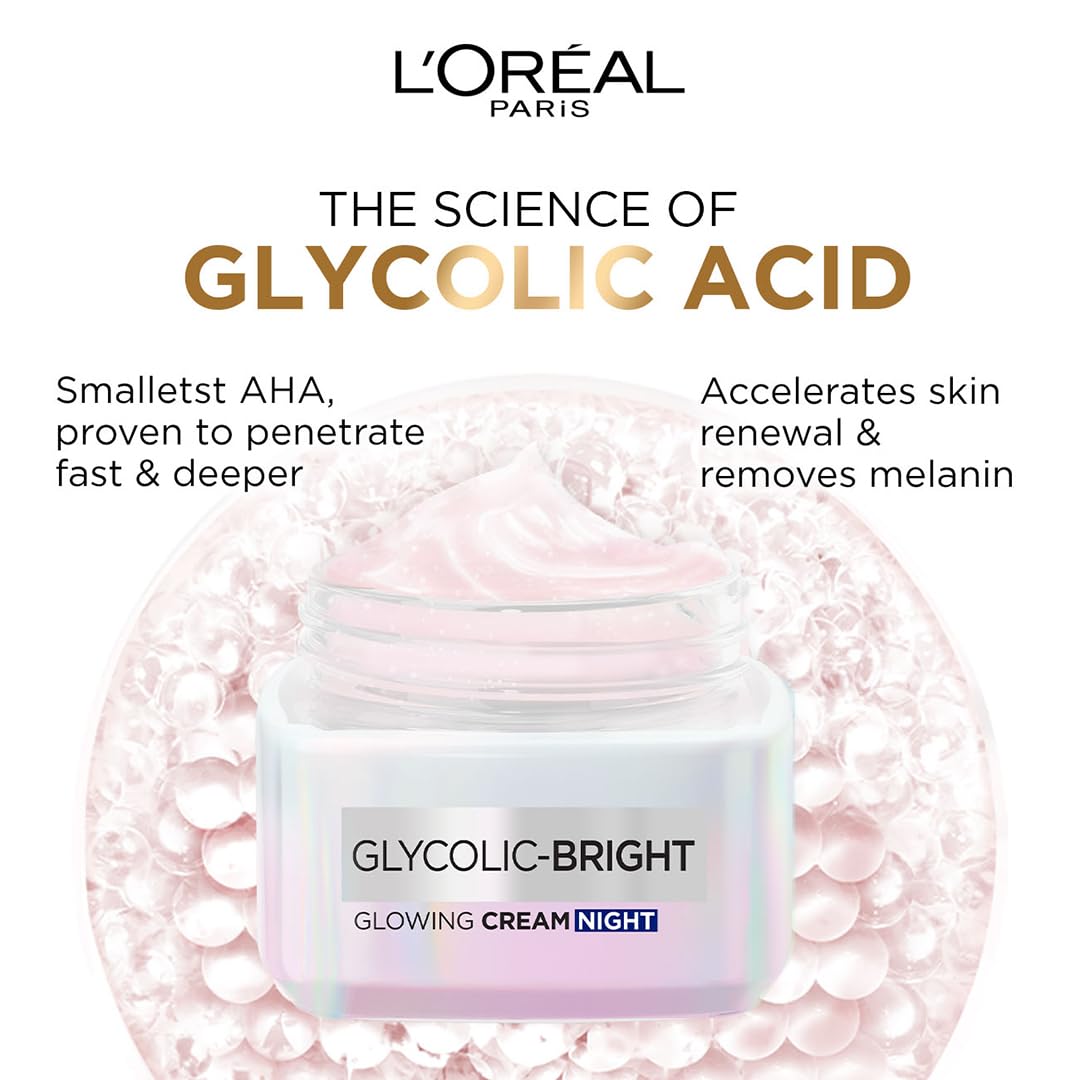 L'Oréal Paris Glycolic Bright Night Cream - Medaid - Lebanon