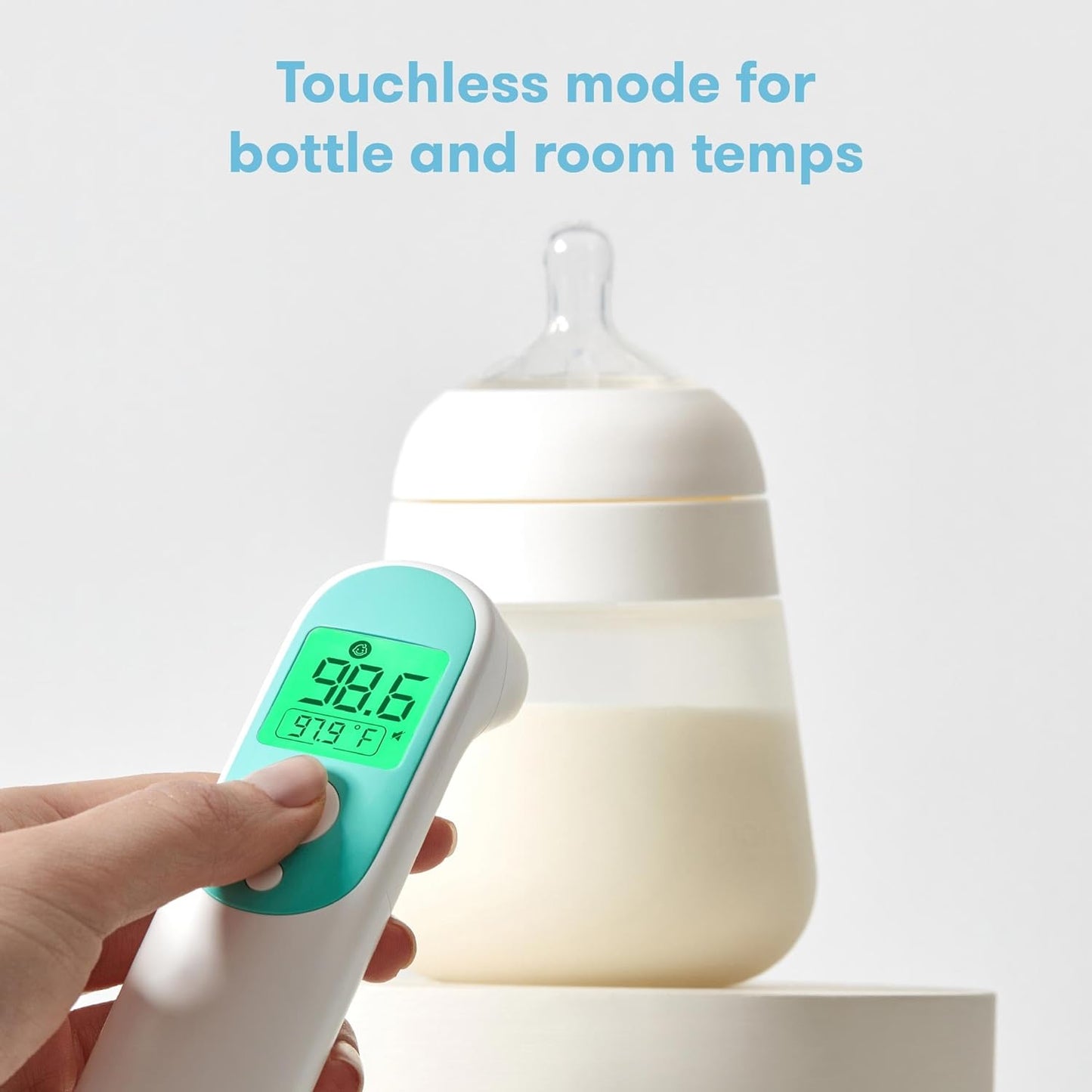 Frida Baby Infrared Thermometer 3 In 1 Ear, Forehead + Touchless For Babies, Toddlers, Adults, And Bottle Temperatures, White, 068, 5 Piece Set - Medaid