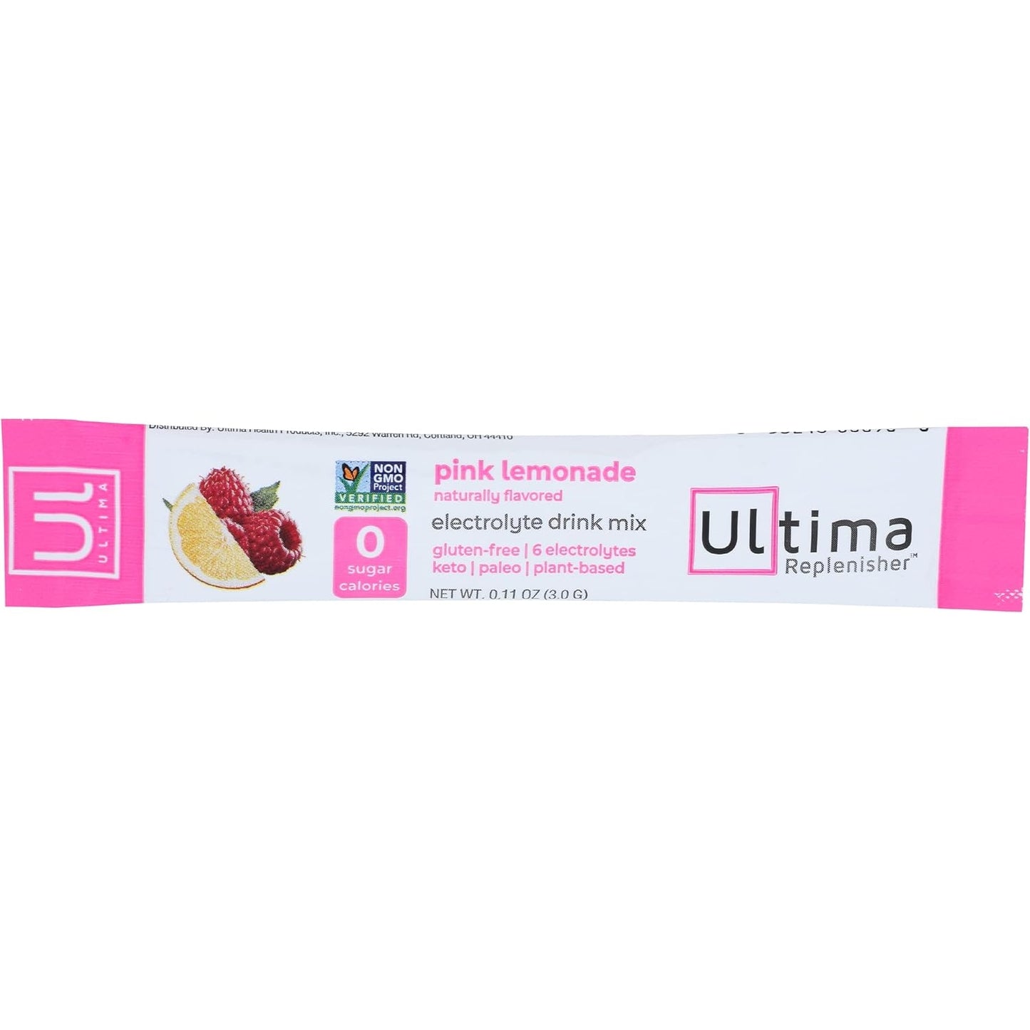 Ultima Replenisher Pink Lemonade Electrolytes 20-Pack - 3G each - Medaid