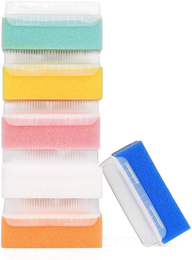 Starthi Sensory Brush- Sensory Processing Disorder and Autism Therapressure Therapy Brush Sponge Brush Surgical Hands Scrub Bristle Brushes (6 Pack)(Random Color) - Medaid