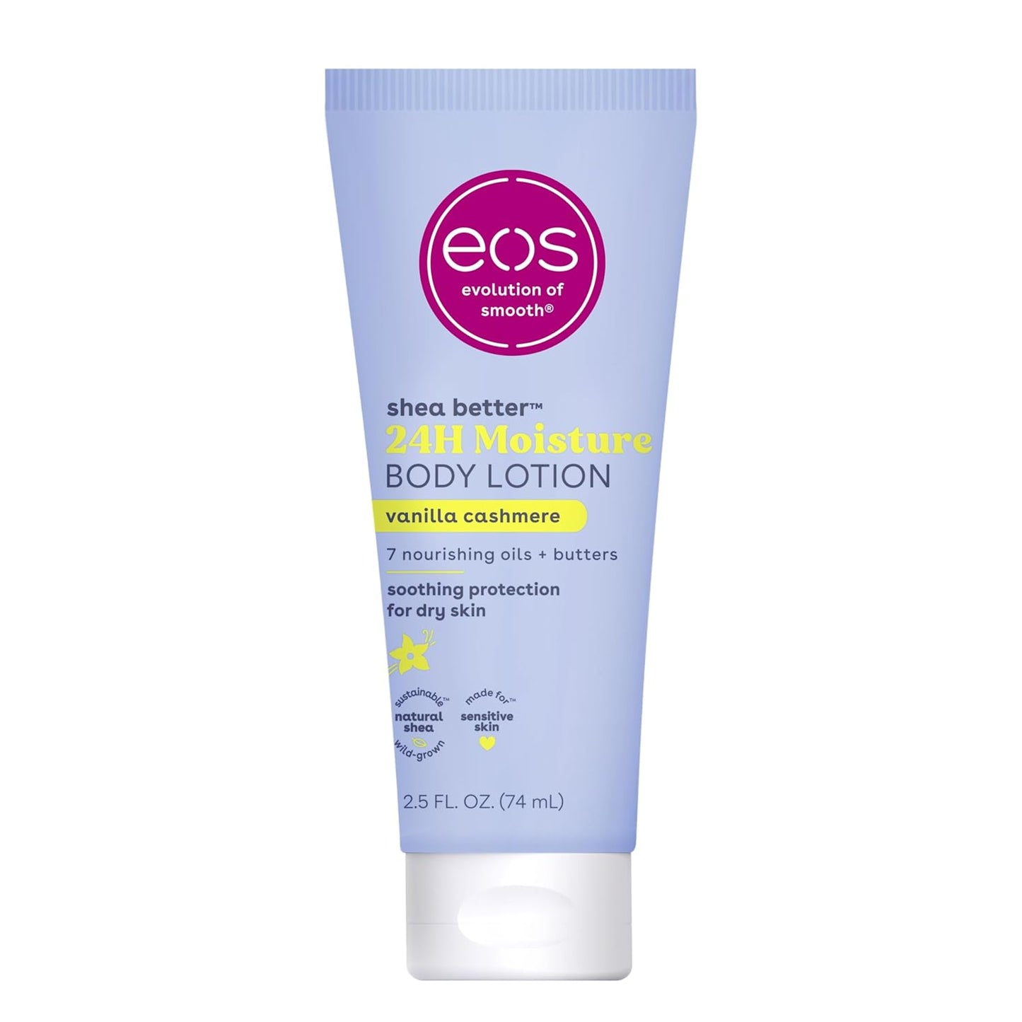 eos Shea Better Body Lotion- Vanilla Cashmere, 24-Hour Moisture Skin Care, Lightweight & Non-Greasy, Made with Natural Shea, Vegan, 16 fl oz - Medaid