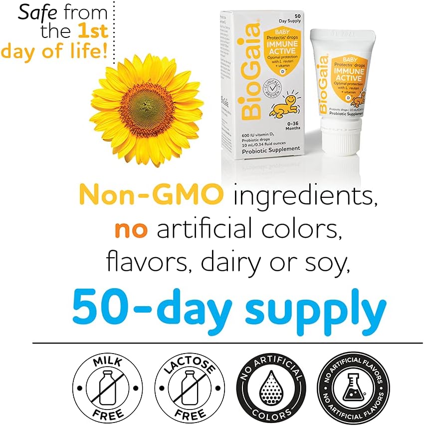 BioGaia Protectis Immune Active Baby | Probiotic + Vitamin D | 50 Day Supply - Medaid