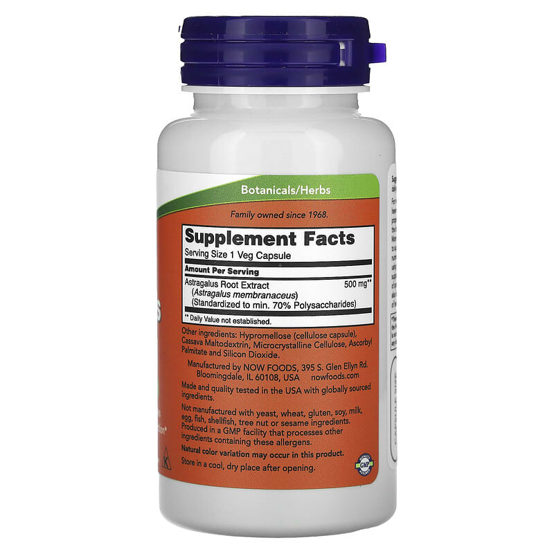 NOW Foods, Astragalus Extract, 500 mg, 90 Veg Capsules - Medaid