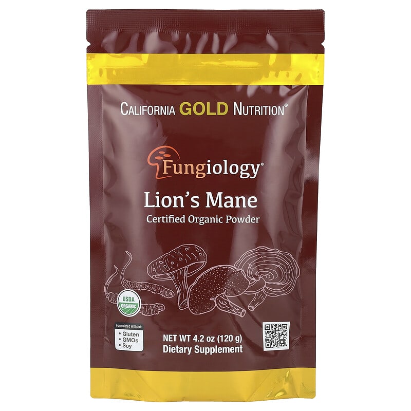California Gold Nutrition, Organic Lion's Mane Powder, 120 g - Medaid