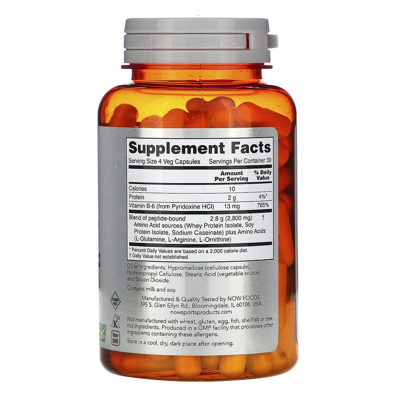 NOW Foods, Sports, Amino Complete, Amino Acids, 120 Veg Capsules - Medaid