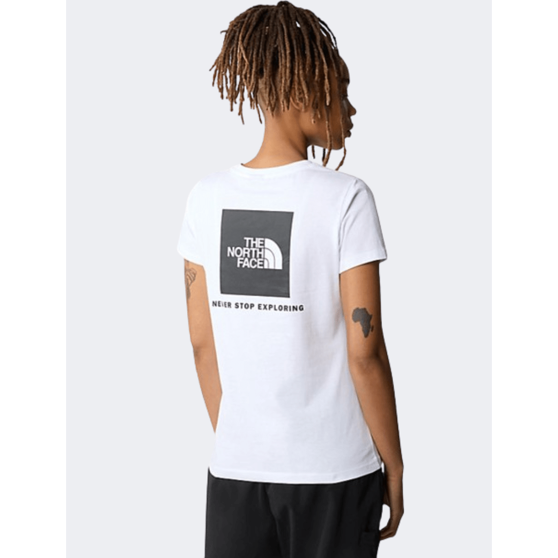 The North Face Redbox Slim Women Lifestyle T-Shirt White/Black - Medaid International