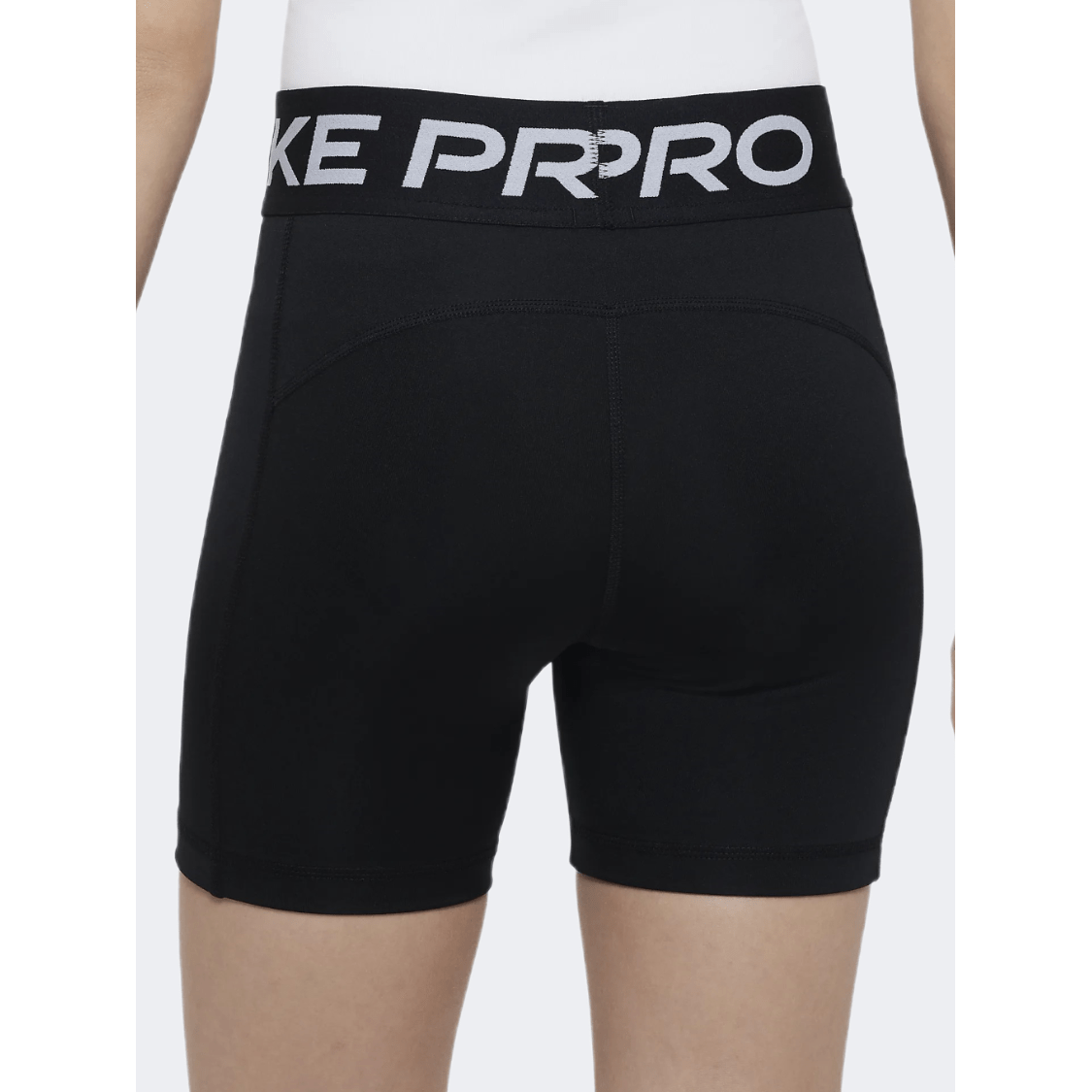 Nike Pro Df 5 Inch Girls Lifestyle Short Black/White - Medaid