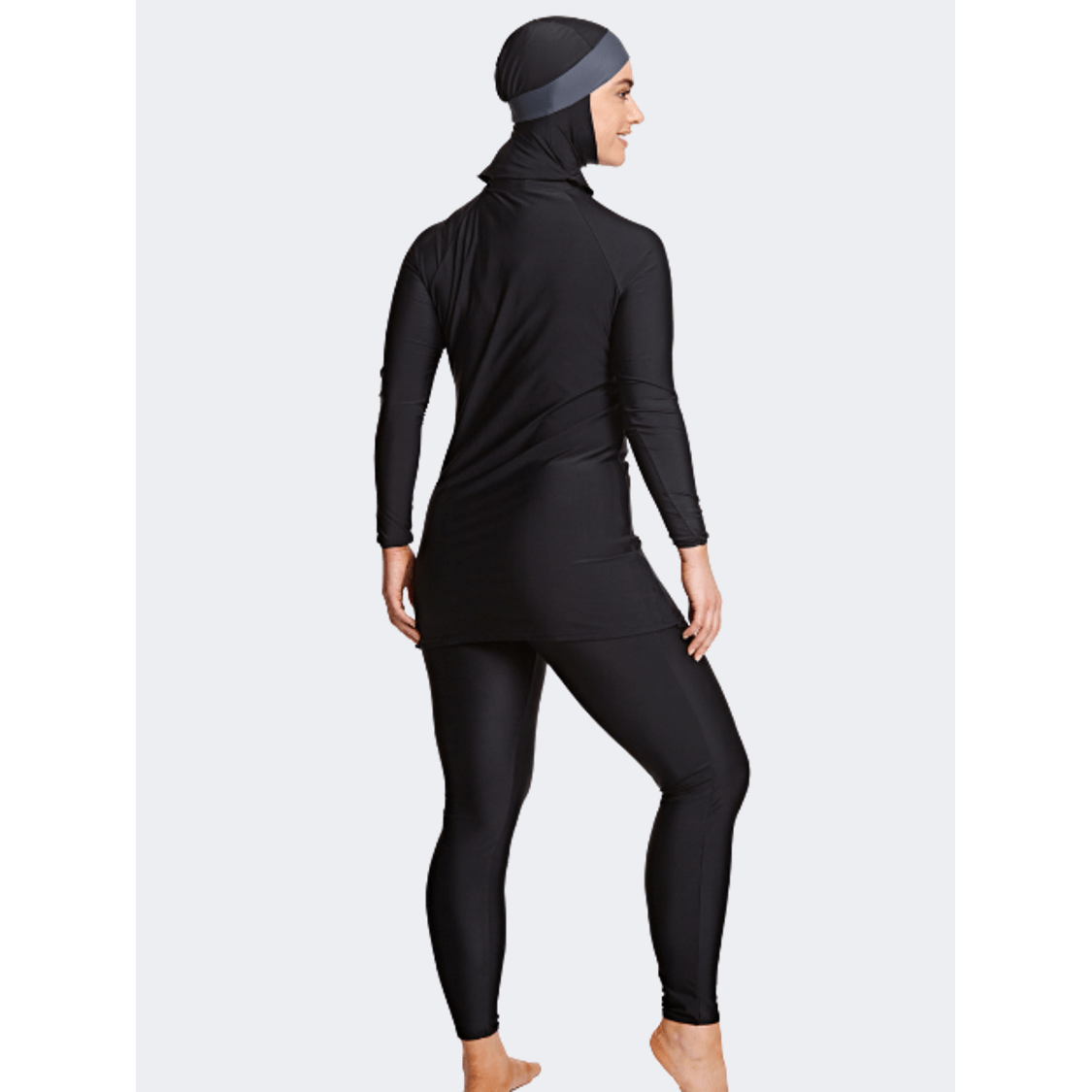 Zoggs Meelup Modesty Suit Women Swim Monokini Black/Grey - Medaid