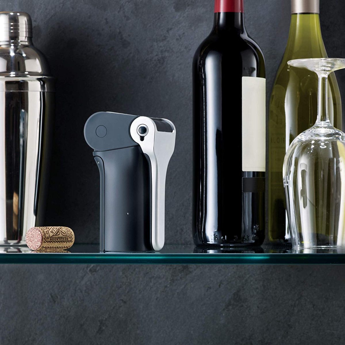 Joseph Joseph BarWise Compact Folding Lever Corkscrew Wine Opener with Foil Cutter, One-size, Blue - Medaid