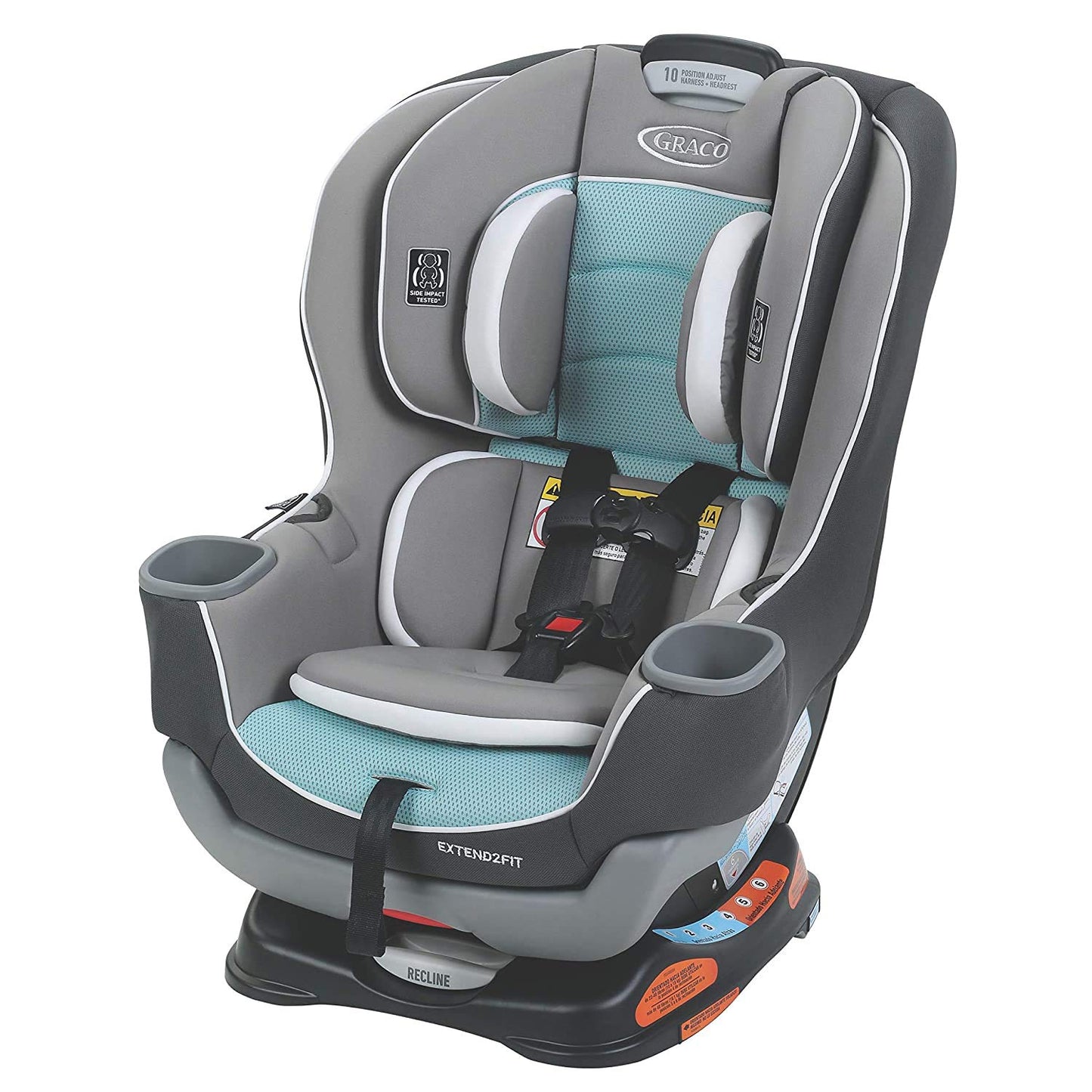 Graco Extend2Fit Convertible Car Seat, Rear-Facing and Forward-Facing, Extended Rear-Facing Seat Option, Redmond, Ideal for Newborns, Infants, and Toddlers - Medaid