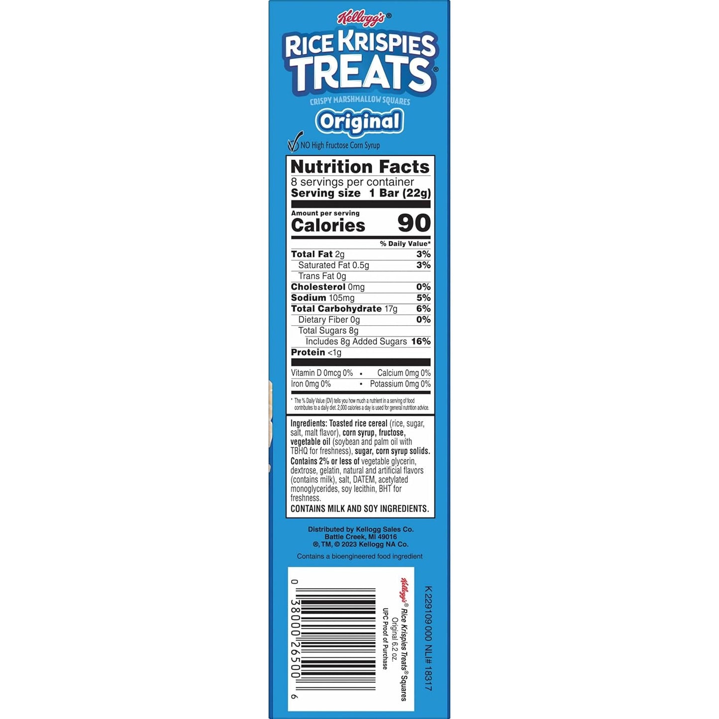 Rice Krispies Treats Crispy Marshmallow Squares, Original, Singles - Medaid