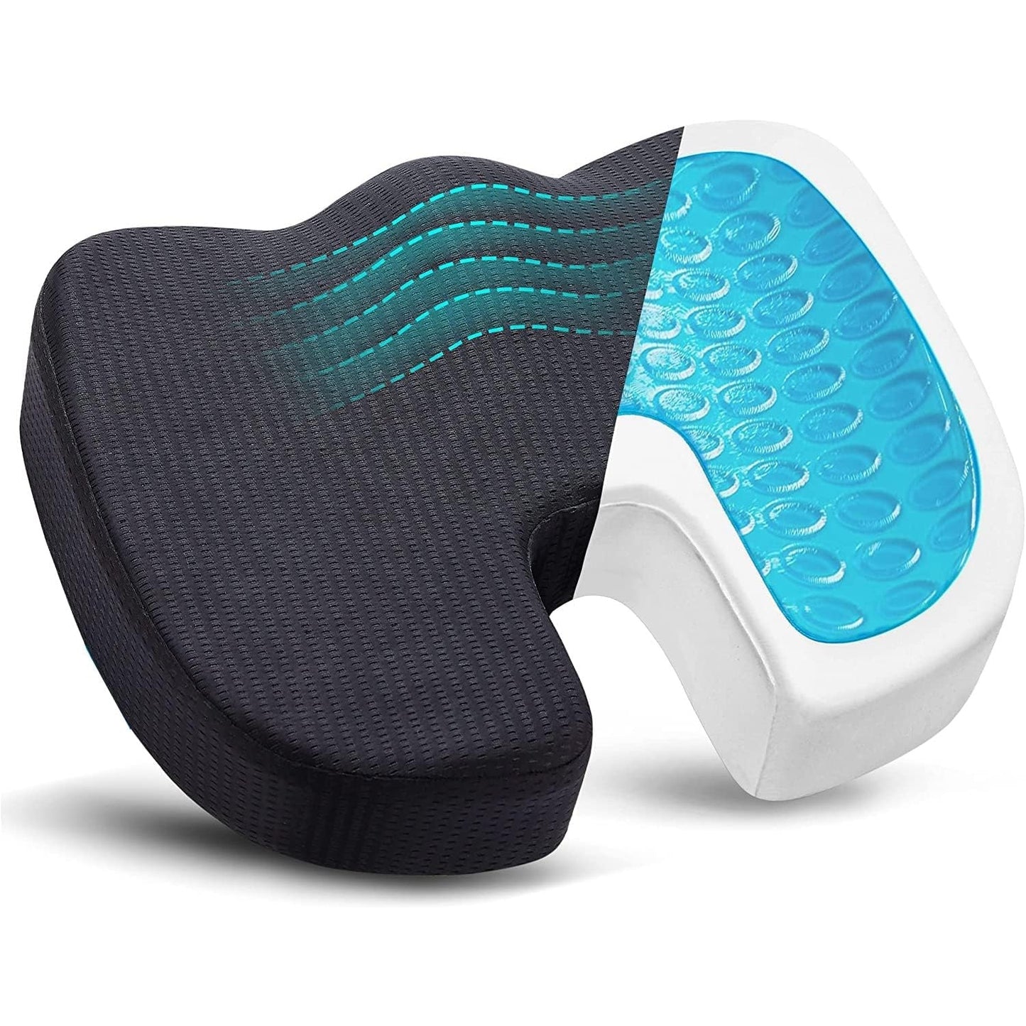Seat Cushion Non-Slip Desk Chair Cushion Back, Coccyx, Sciatica, Tailbone Pain Relief Butt Pillow - Medaid