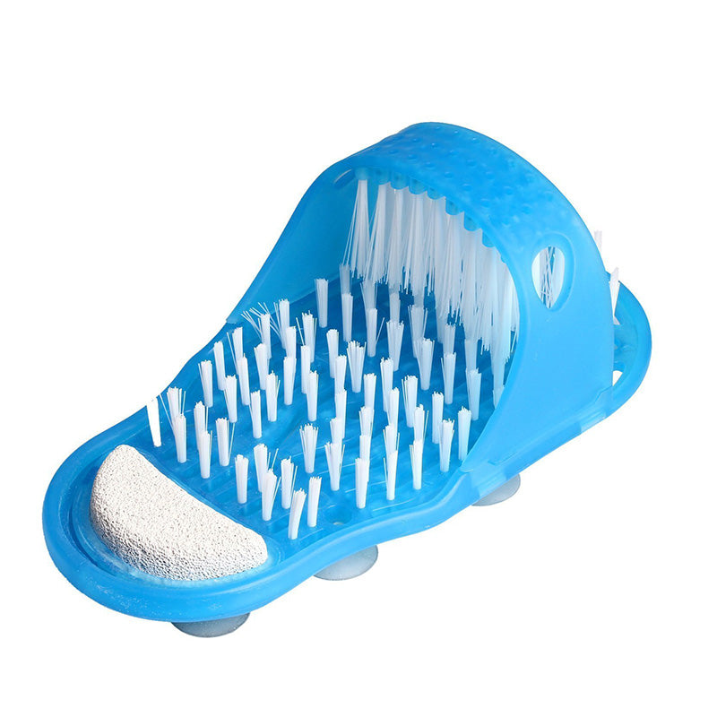 Exfoliating Shower Foot Scrubber with Sole Suction Cups, Slipper for Exfoliating and Cleaning - Medaid