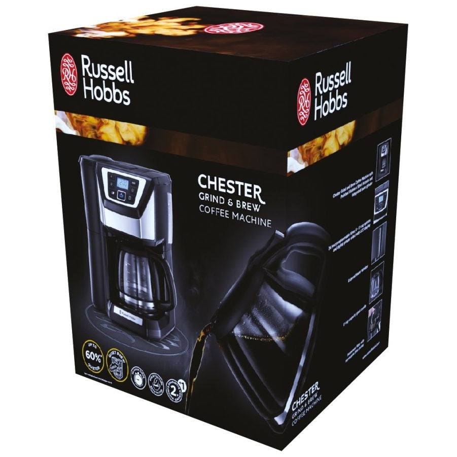 Russell Hobbs Chester Grind & Brew Coffee Maker - Black - Medaid
