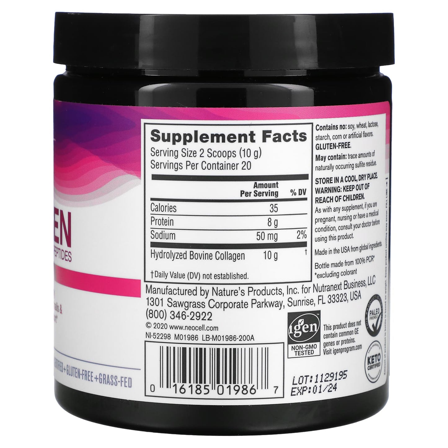 NeoCell, Super Collagen Peptides, Unflavored, 7 oz (200 g) - Medaid