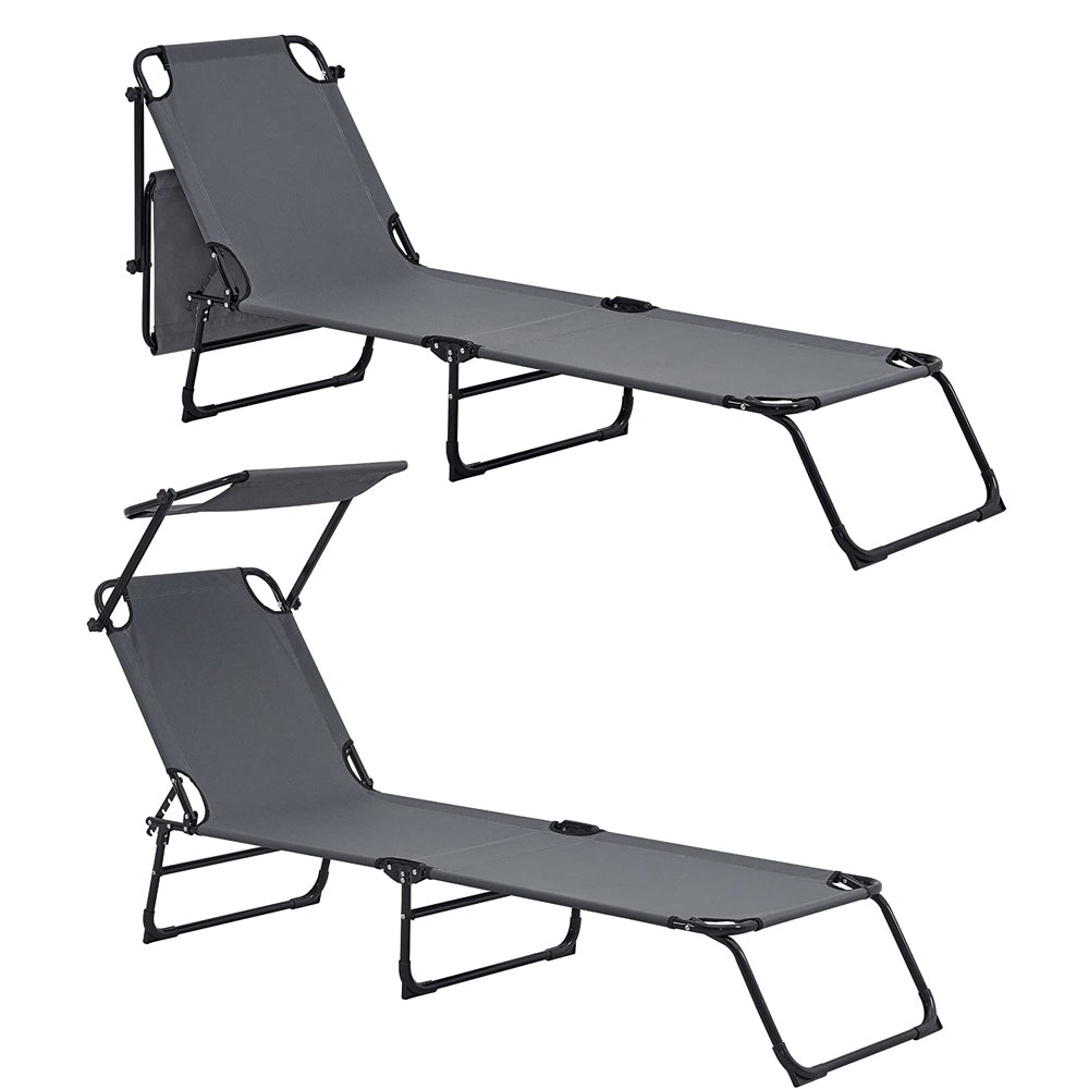 Folding Sun Lounge with Roof - Medaid