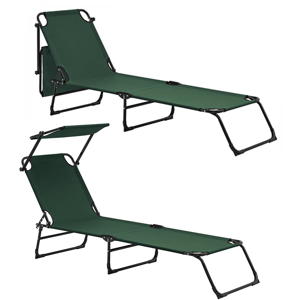 Folding Sun Lounge with Roof - Medaid
