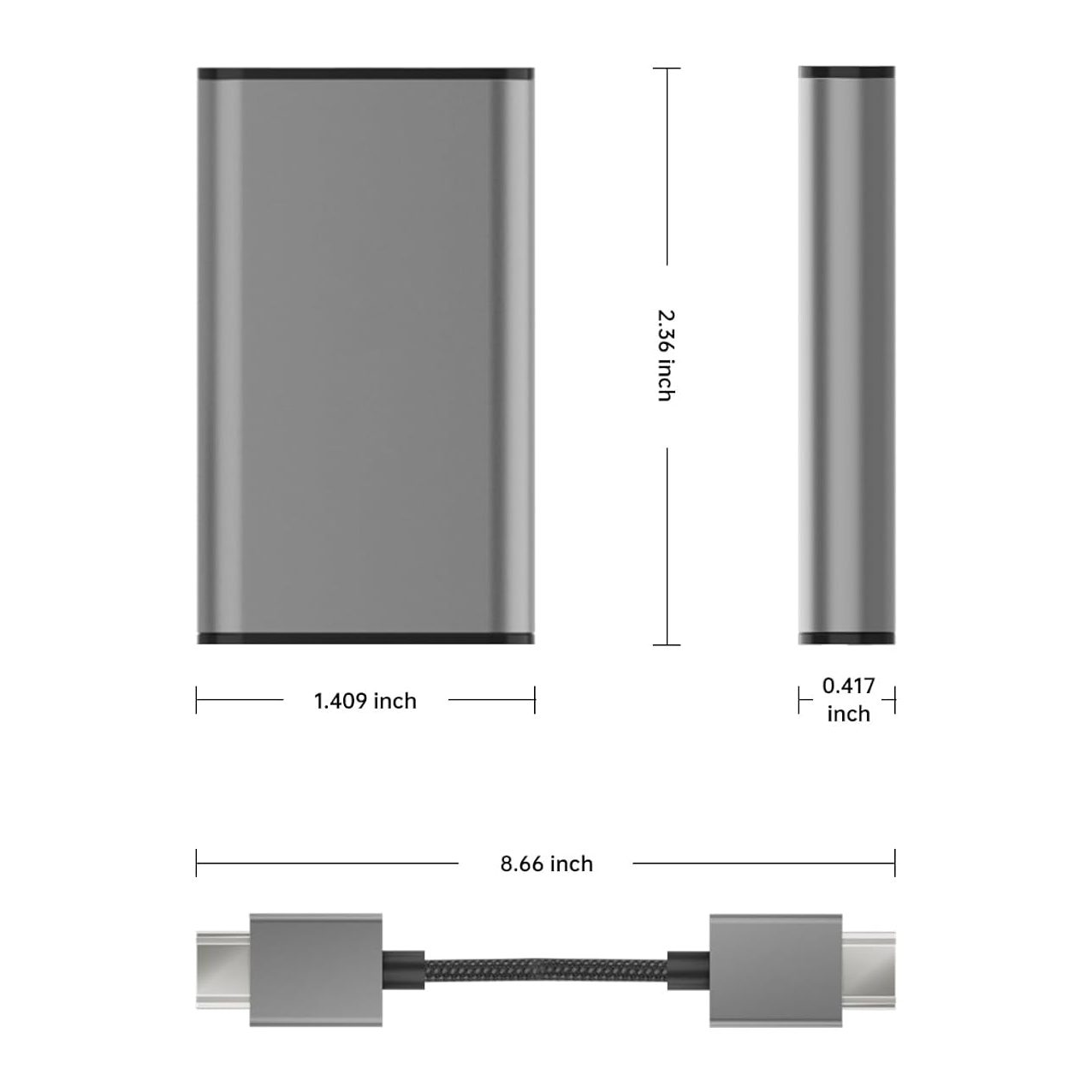 HDMI to Type-C and charging adapter for AR Glasses - Medaid