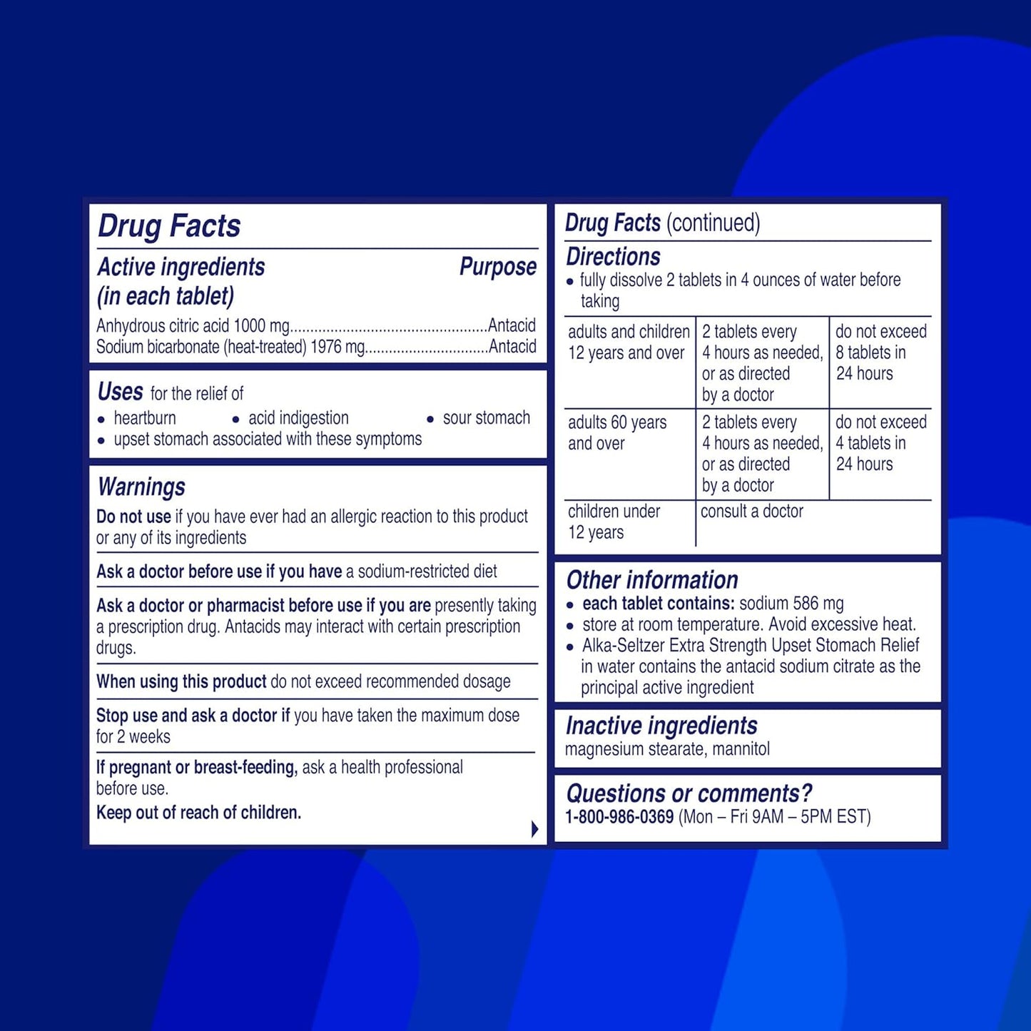 ALKA-SELTZER® HEARTBURN RELIEF EXTRA STRENGTH - Medaid