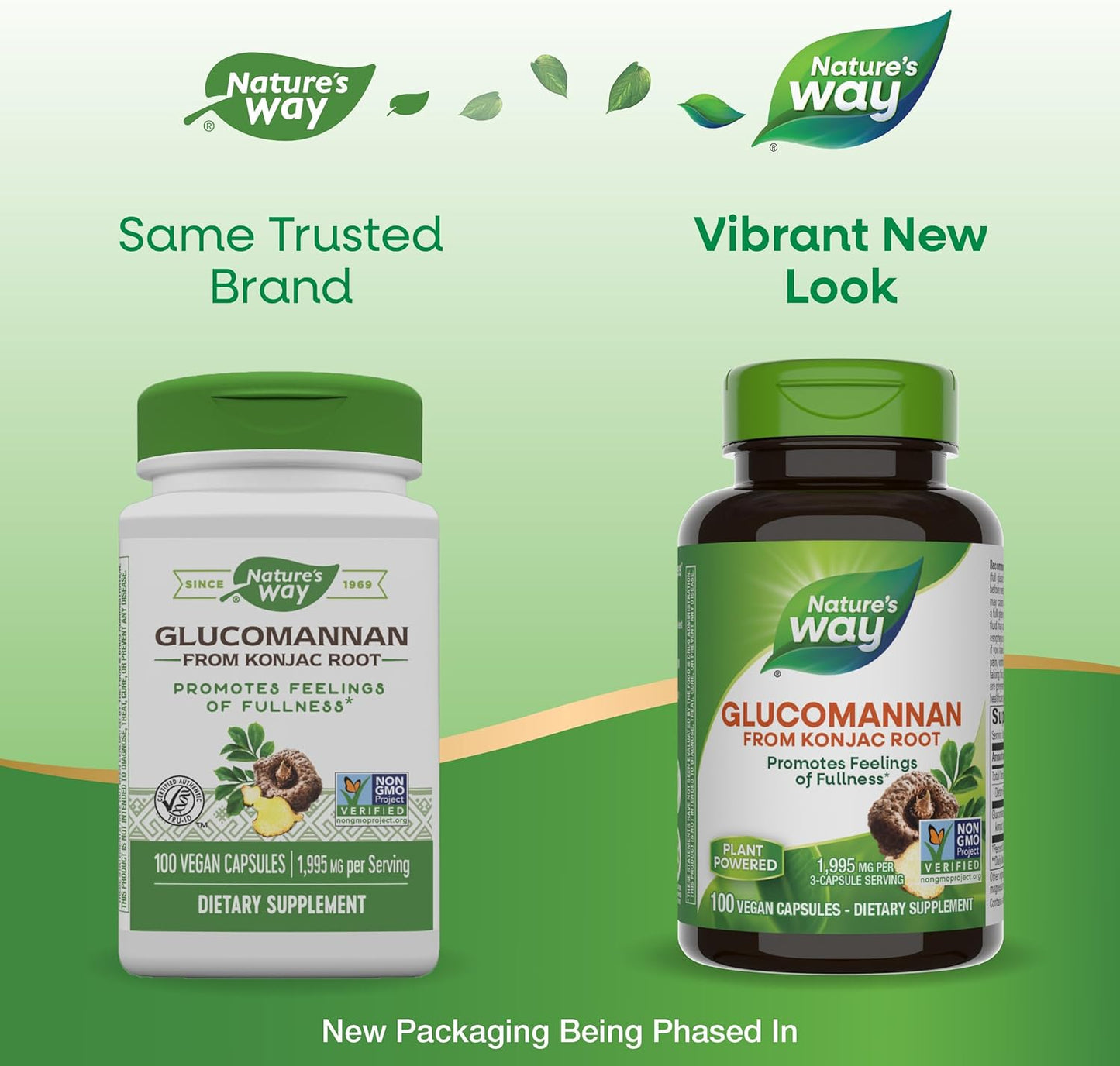 Nature's Way Premium Herbal Glucomannan from Konjac Root, 1,995 mg per serving, 100 Vegan Capsules - Medaid
