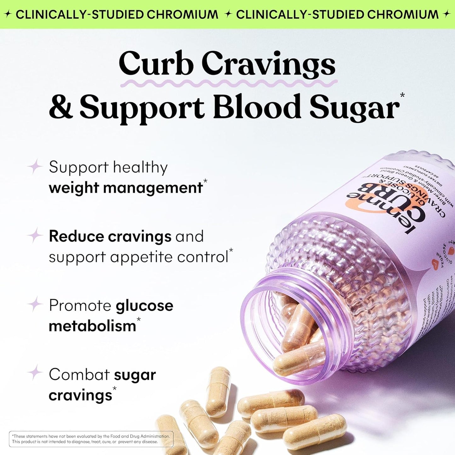 Lemme Curb Cravings Soft Chews - Reduce Appetite, Support Healthy Diet, Metabolism & Lean Body w/Clinically Studied Chromium, Gymnema & B12, No Added Sugar, Mixed Berry, 60 count - Medaid