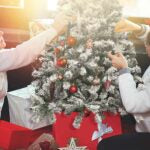 210 CM, Artificial Christmas Snow-Covered Tree - Medaid