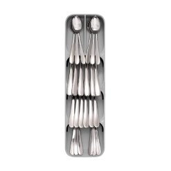 Joseph Joseph DrawerStore Compact Cutlery Organizer Kitchen Drawer Tray, Small,Gray - Medaid