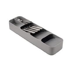 Joseph Joseph DrawerStore Compact Cutlery Organizer Kitchen Drawer Tray, Small,Gray - Medaid