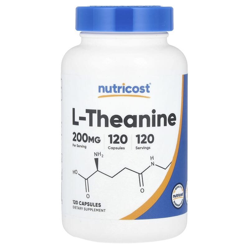 Nutricost, L-Theanine, 200 mg, 120 Capsules - Medaid