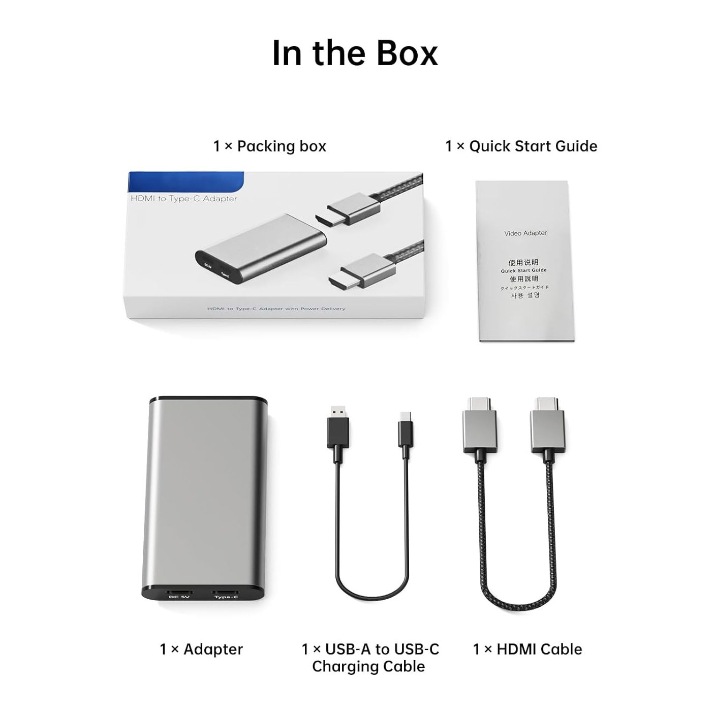 HDMI to Type-C and charging adapter for AR Glasses - Medaid