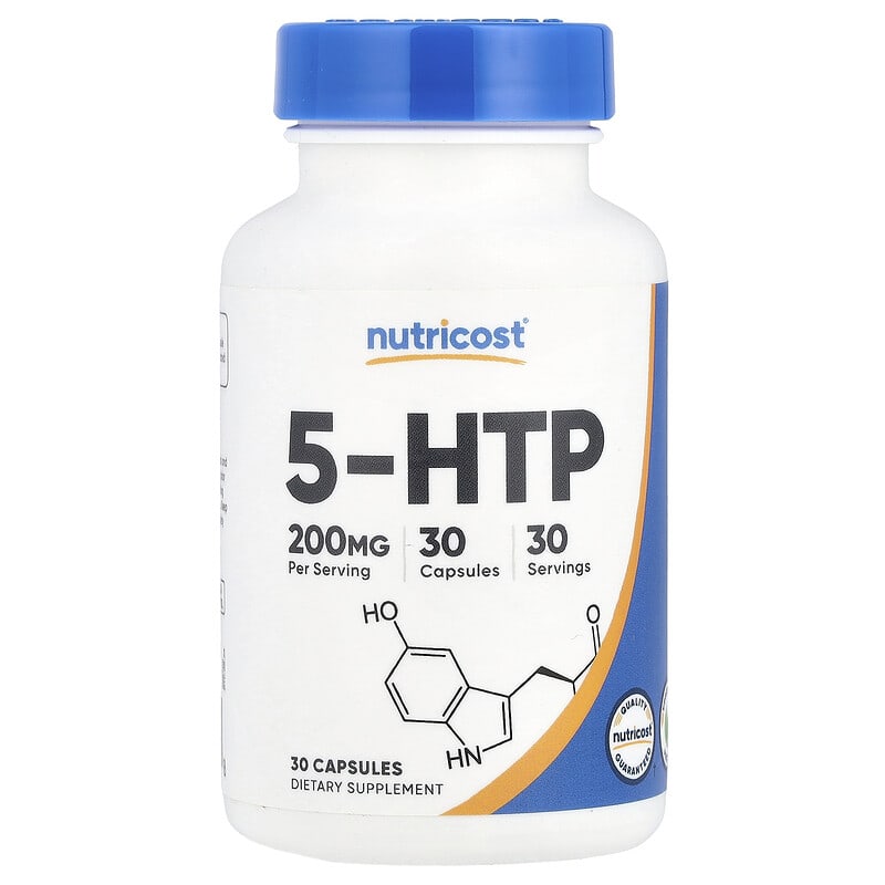 Nutricost, 5-HTP, 200 mg, 30 Capsules - Medaid