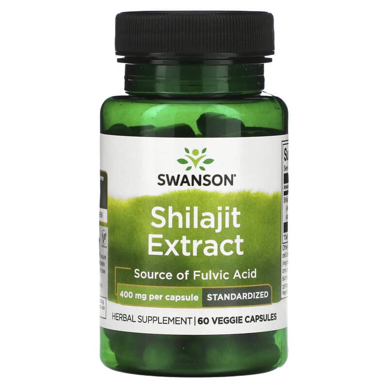Swanson, Shilajit Extract, Standardized, 400 mg, 60 Veggie Capsules - Medaid