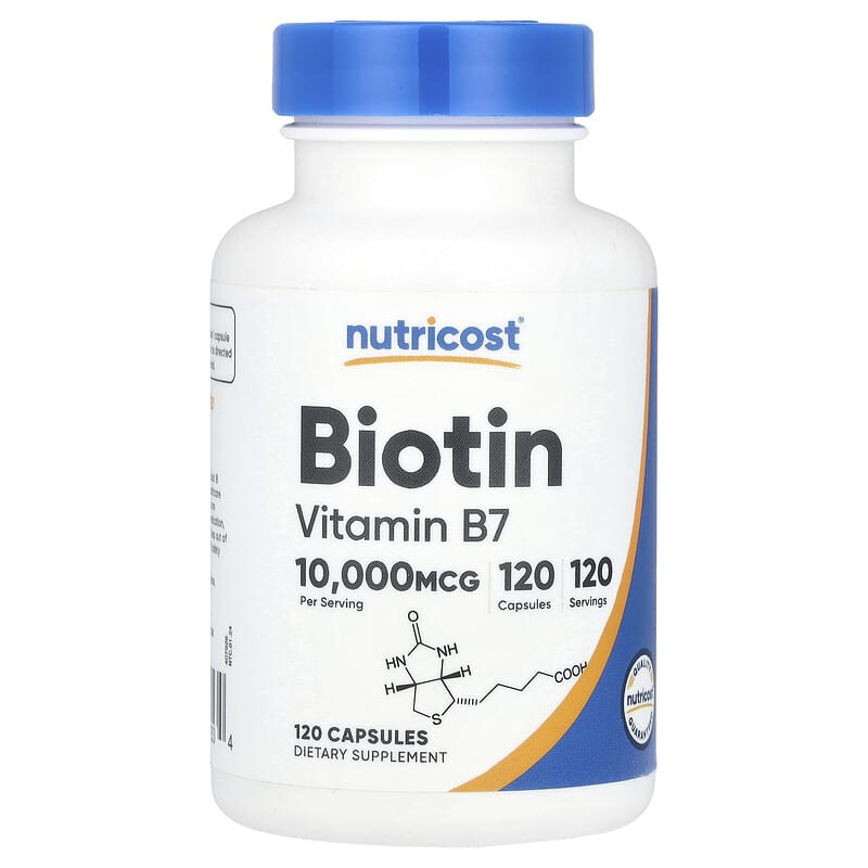 Nutricost, Biotin, 10,000 mcg, 120 Capsules - Medaid