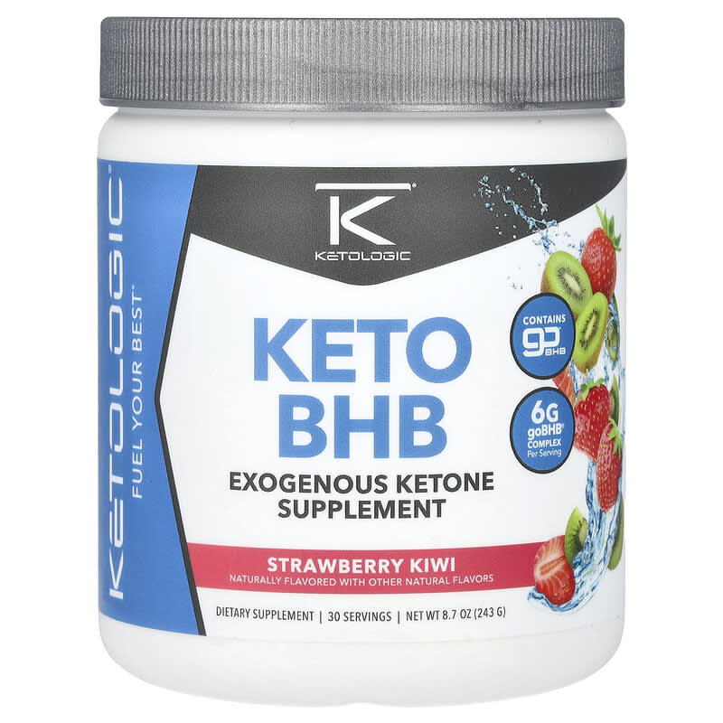 KetoLogic, Keto BHB, Strawberry Kiwi, 8.7 oz (243 g) - Medaid