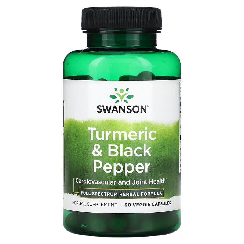 Swanson, Turmeric & Black Pepper, 90 Veggie Capsule - Medaid