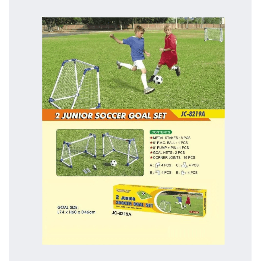 Outdoor Play Co.Ltd 2 Junior Outdoor Goal White/Blue - Medaid