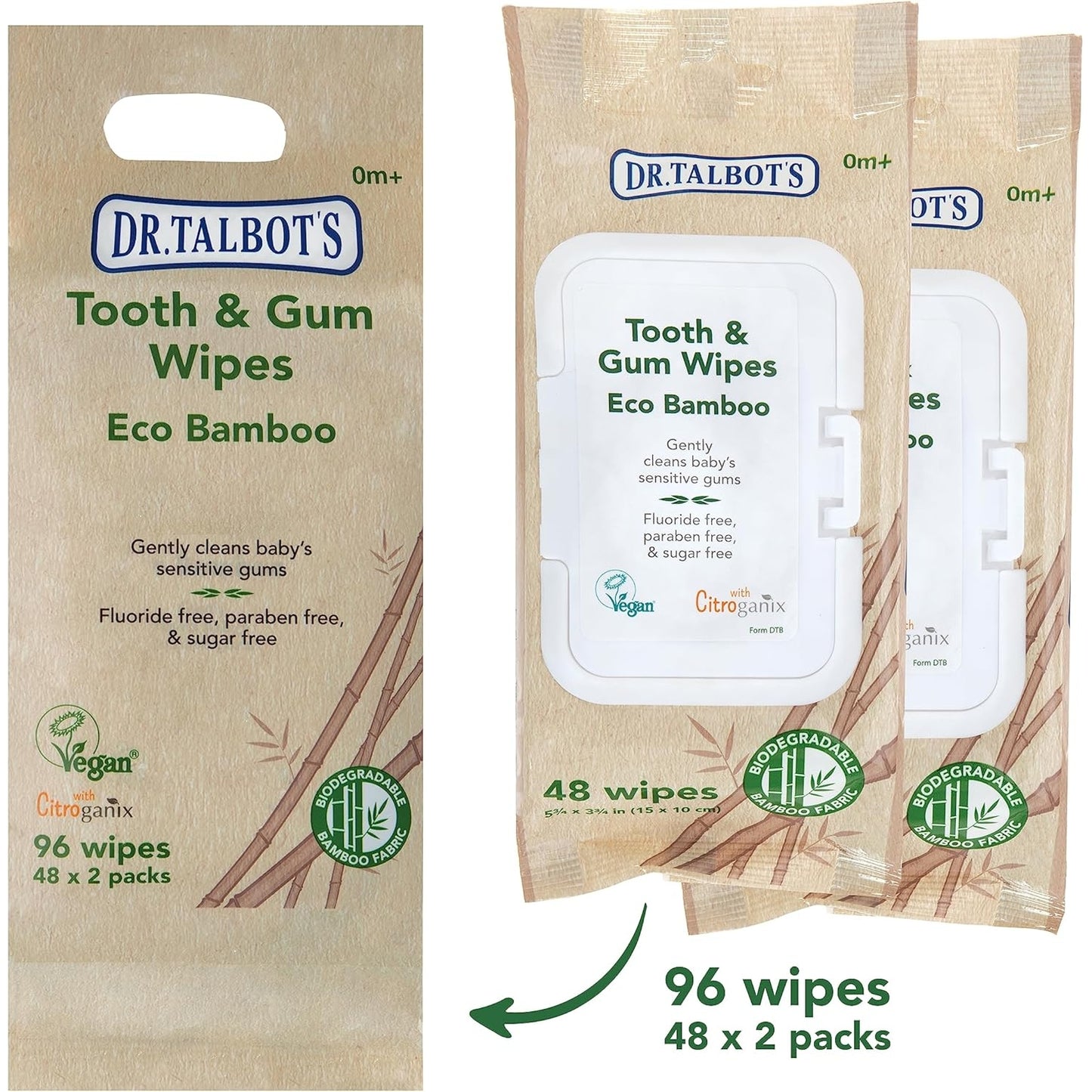 Dr. Talbot's Eco Bamboo Baby Tooth and Gum Wipes Naturally Inspired With Citroganix - Medaid