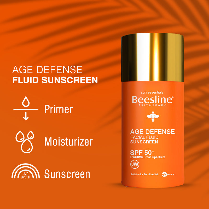 Beesline Age Defense Facial Fluid Sunscreen - SPF 50 - Medaid - Lebanon