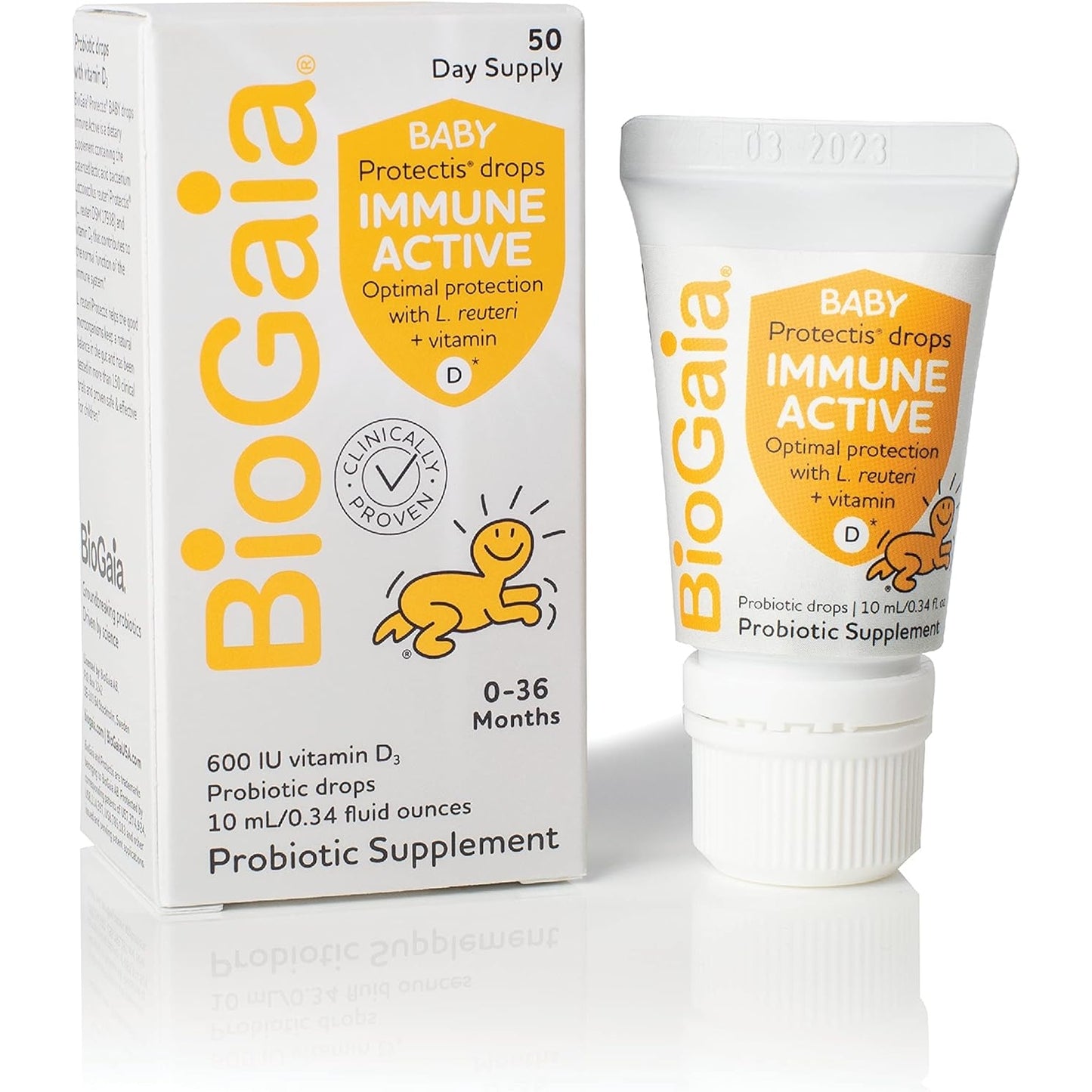 BioGaia Protectis Immune Active Baby | Probiotic + Vitamin D | 50 Day Supply - Medaid