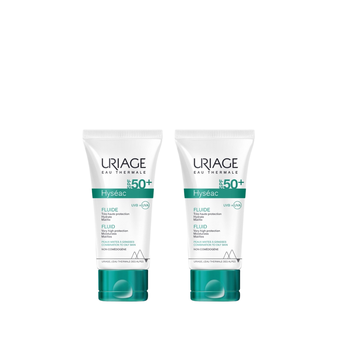 Uriage Hyseac Fluide Spf 50+ 50ml Duo At 15% Off - Medaid