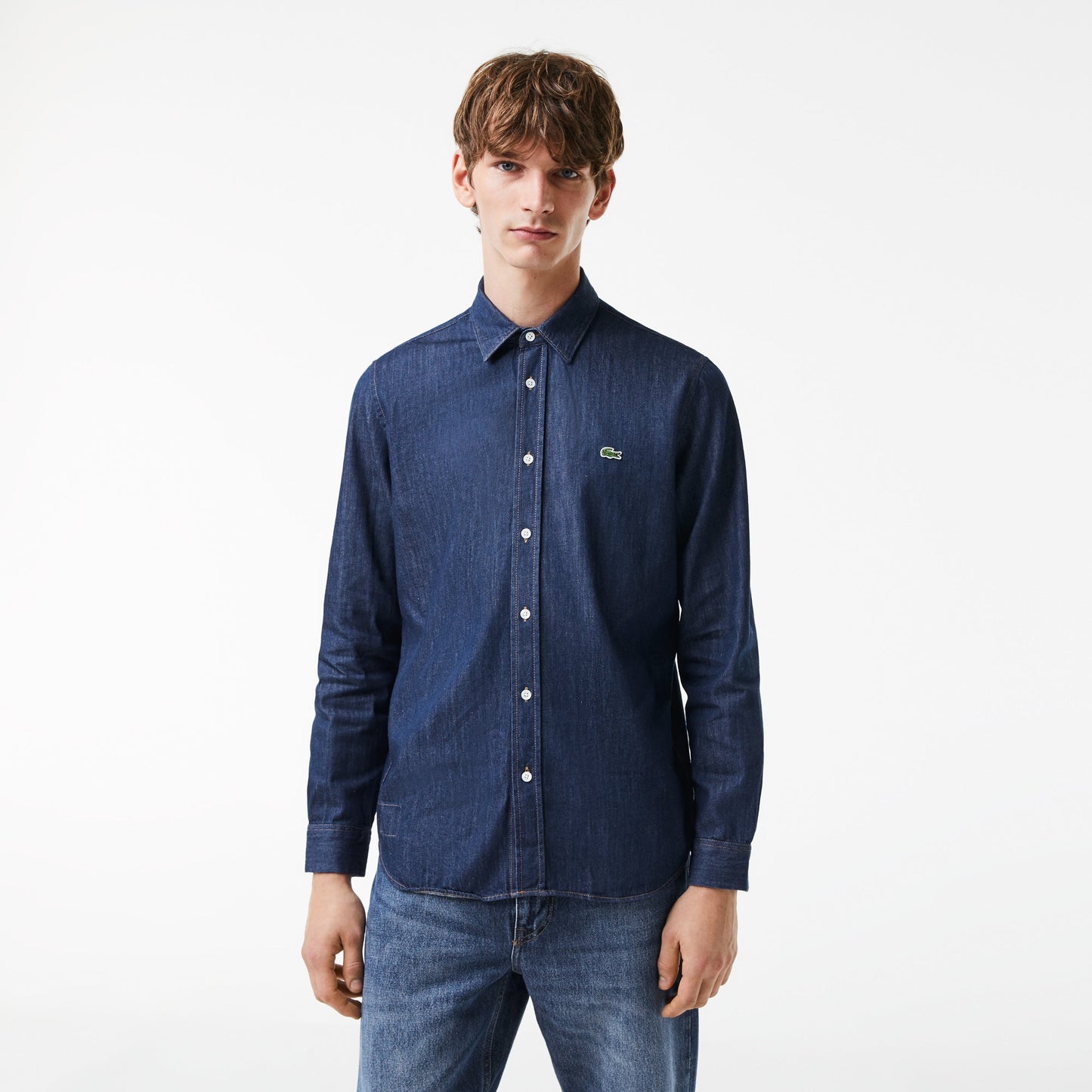 Men's Lacoste Regular Fit Organic Cotton Denim Shirt - CH0197 - Medaid International