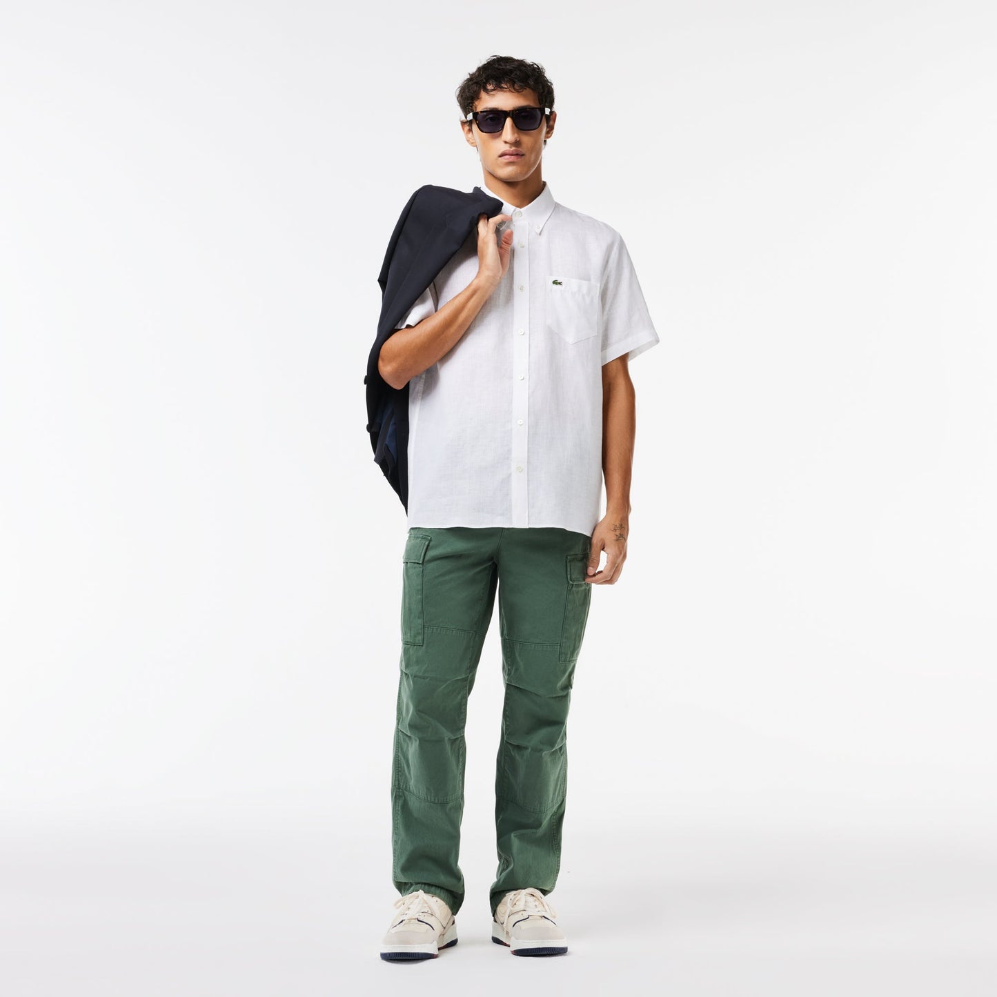 Men’s Lacoste Short Sleeve Linen Shirt - CH5699 - Medaid International