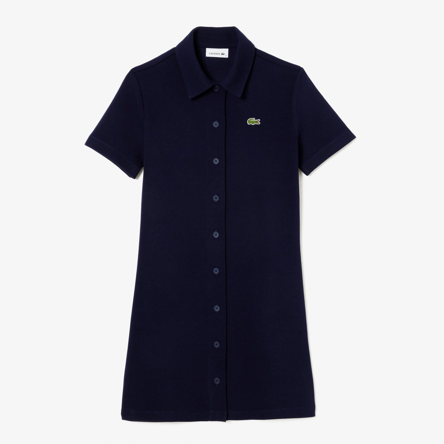 Women’s Lacoste Organic Cotton Buttoned Polo Dress - EF6922 - Medaid International