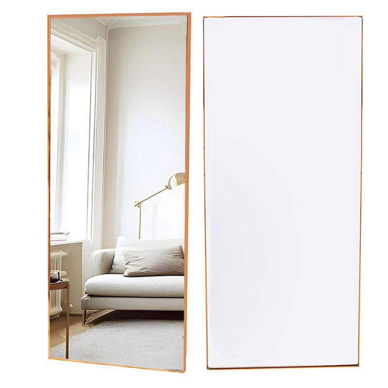 170 CM Modern Mirror Wall Mounted or Leaning Against Wall Mirror with Gold Metal Frame for Bedroom and Living Room Gold - Medaid